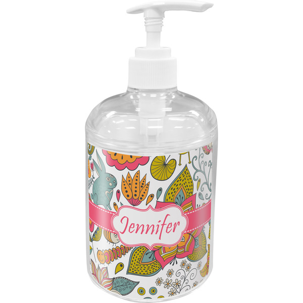 Custom Wild Garden Acrylic Soap & Lotion Bottle (Personalized)