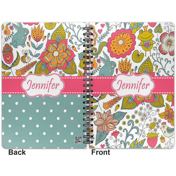 Wild Garden Spiral Journal 7 x 10 - Apvl