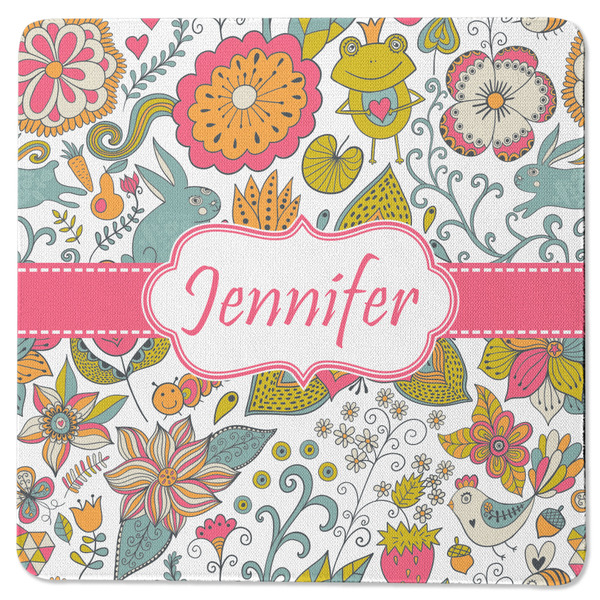 Wild Garden Square Coaster Rubber Back - Single