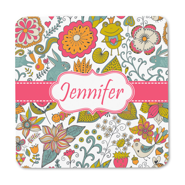 Wild Garden Square Fridge Magnet - FRONT