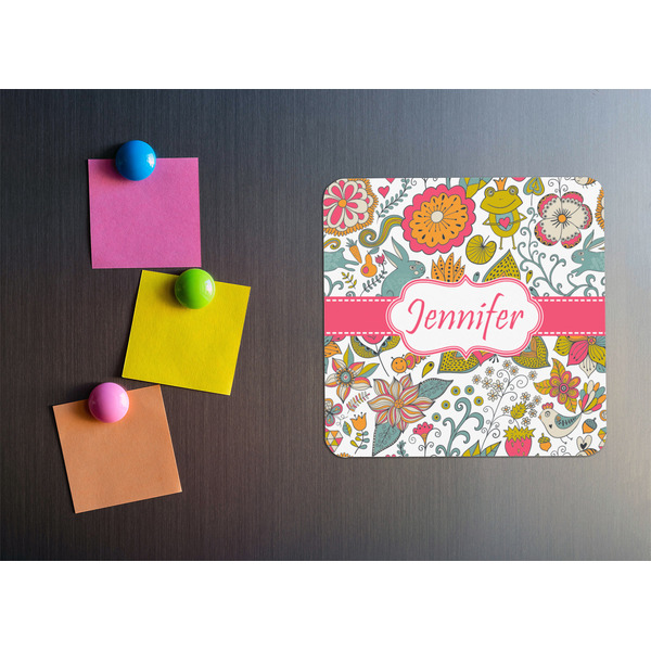 Wild Garden Square Fridge Magnet - LIFESTYLE