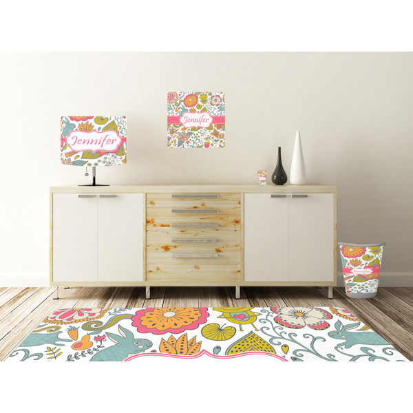 Wild Garden Square Wall Decal Wooden Desk