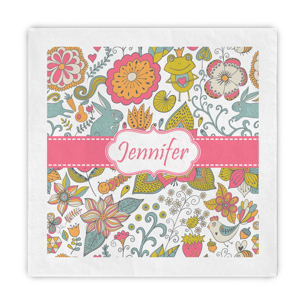 Custom Wild Garden Decorative Paper Napkins (Personalized)
