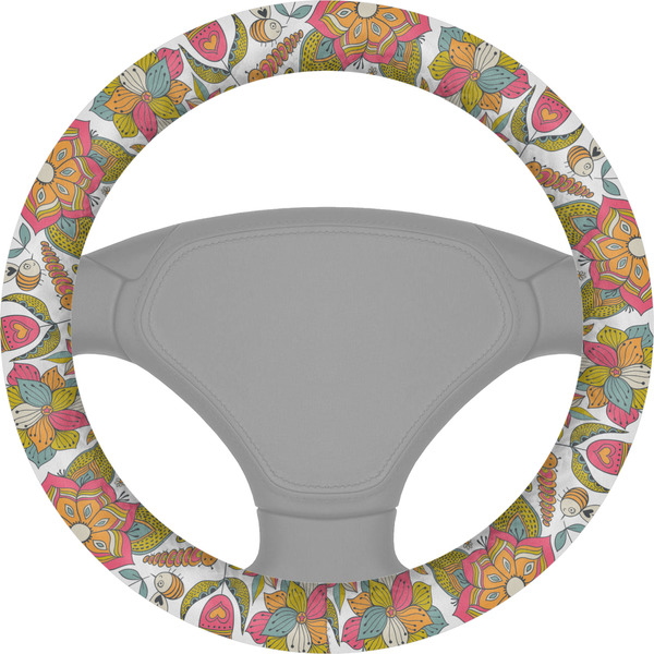 Custom Wild Garden Steering Wheel Cover