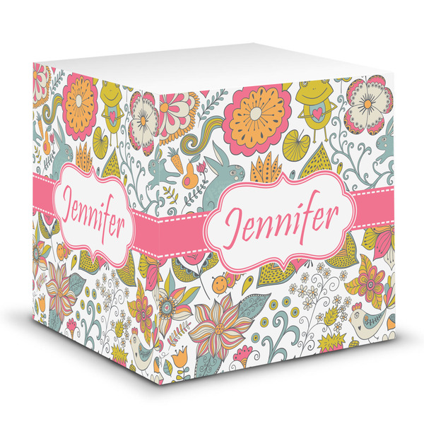 Custom Wild Garden Sticky Note Cube (Personalized)