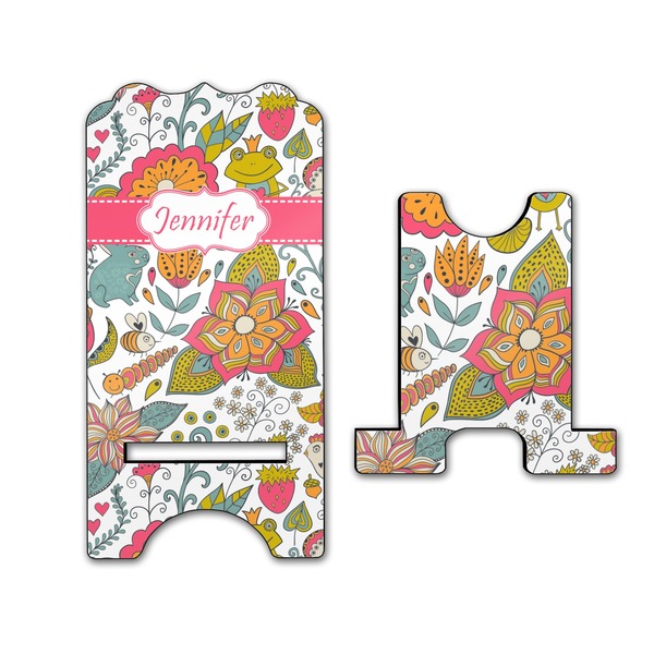 Wild Garden Stylized Phone Stand - Front & Back - Large
