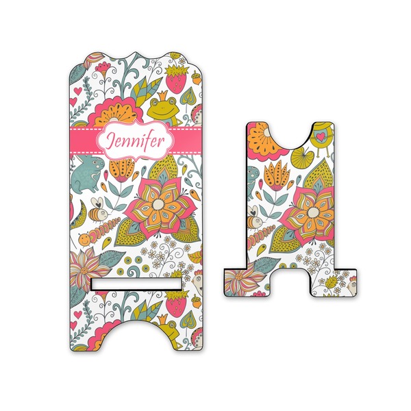 Wild Garden Stylized Phone Stand - Front & Back - Small