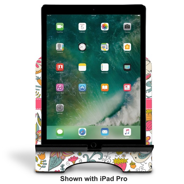Wild Garden Stylized Tablet Stand - Front with ipad