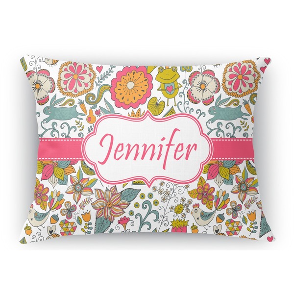 Custom Wild Garden Rectangular Throw Pillow Case (Personalized)