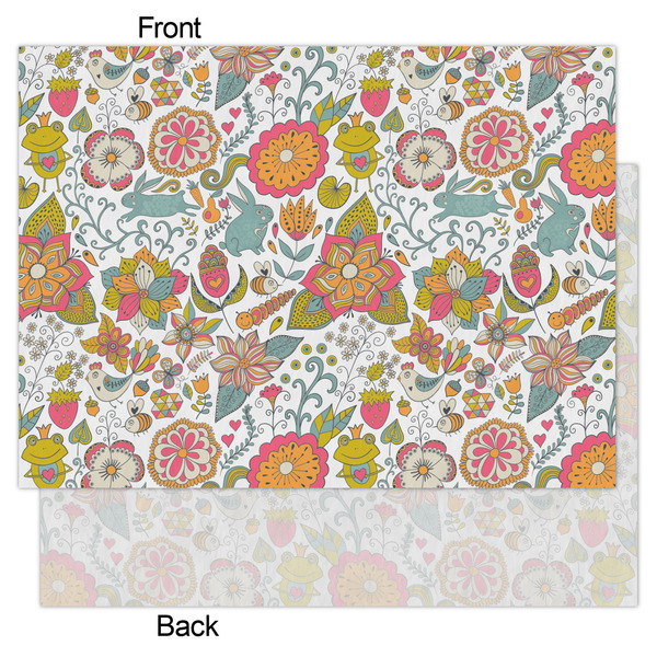 Wild Garden Tissue Paper - Lightweight - Large - Front & Back