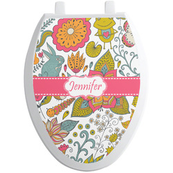 Wild Garden Toilet Seat Decal - Elongated (Personalized)
