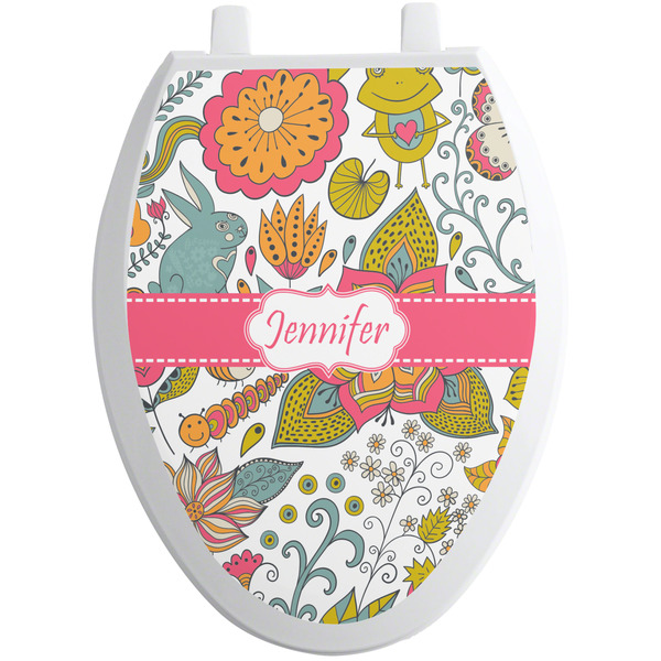 Wild Garden Toilet Seat Decal (Personalized)