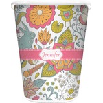 Wild Garden Waste Basket - Single Sided (White) (Personalized)