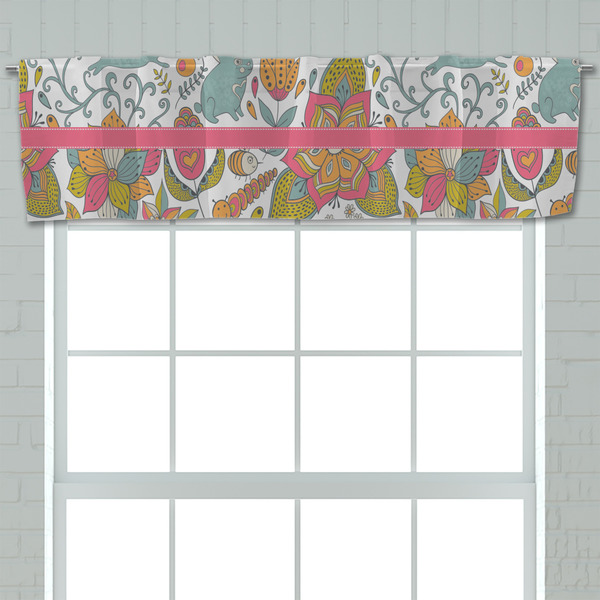 Wild Garden Valance - Closeup on window