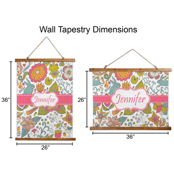 Wild Garden Wall Hanging Tapestries - Parent/Sizing