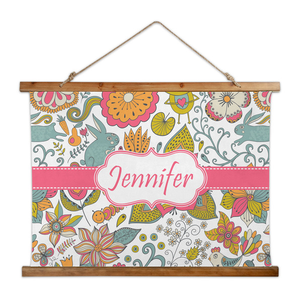 Custom Wild Garden Wall Hanging Tapestry - Wide (Personalized)