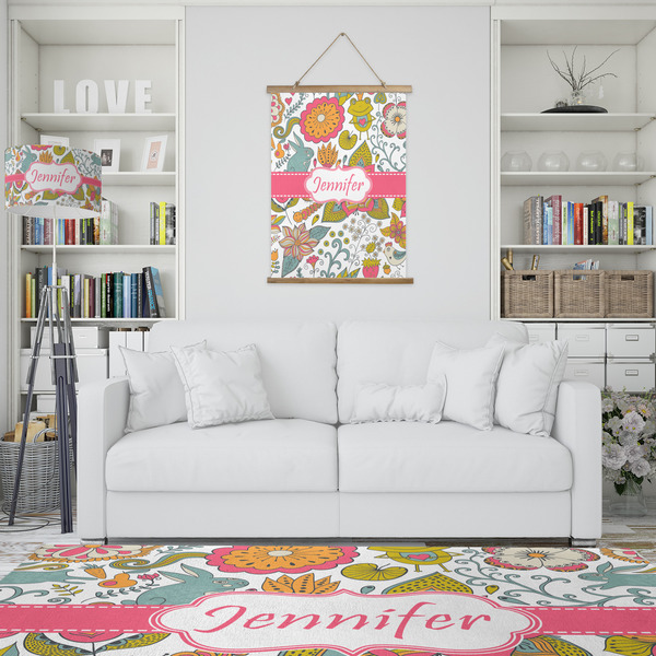 Wild Garden Wall Hanging Tapestry - Portrait - IN CONTEXT