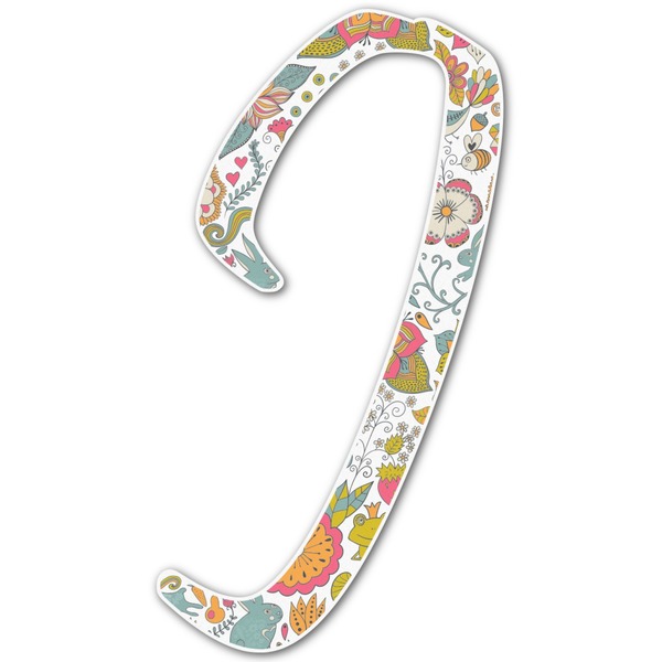 Custom Wild Garden Letter Decal - Large (Personalized)