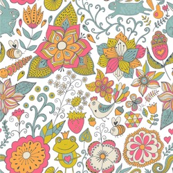 Wild Garden Wallpaper & Surface Covering (Water Activated 24"x 24" Sample)