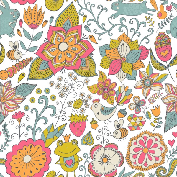 Custom Wild Garden Wallpaper & Surface Covering (Water Activated 24"x 24" Sample)