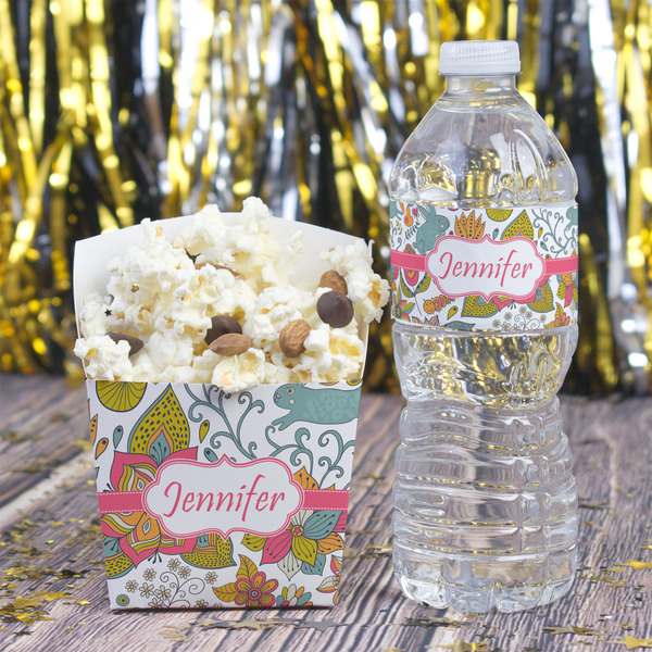 Wild Garden Water Bottle Label - w/ Favor Box
