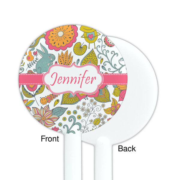 Wild Garden White Plastic 5.5" Stir Stick - Single Sided - Round - Front & Back