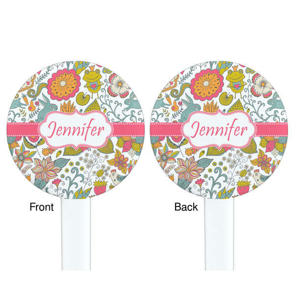 Wild Garden White Plastic 7" Stir Stick - Double Sided - Round - Front & Back