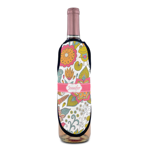 Wild Garden Wine Bottle Apron - IN CONTEXT