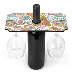 Wild Garden Wine Bottle & Glass Holder (Personalized)