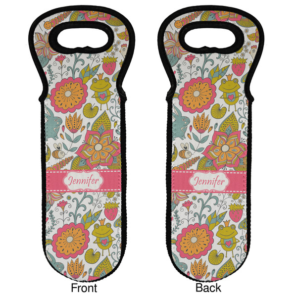 Wild Garden Wine Tote Front & Back