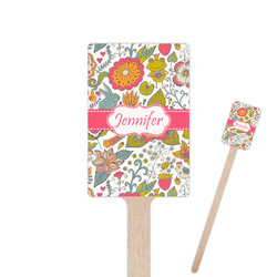 Wild Garden 6.25" Rectangle Wooden Stir Sticks - Double Sided (Personalized)