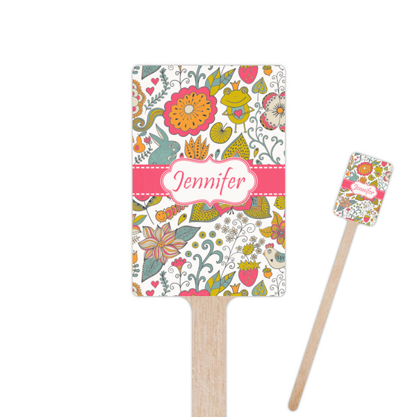 Custom Wild Garden Rectangle Wooden Stir Sticks (Personalized)