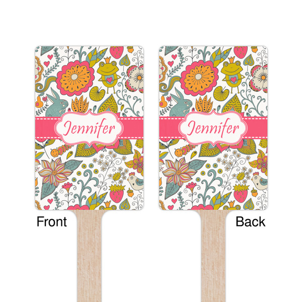 Wild Garden Wooden 6.25" Stir Stick - Rectangular - Double Sided - Front & Back