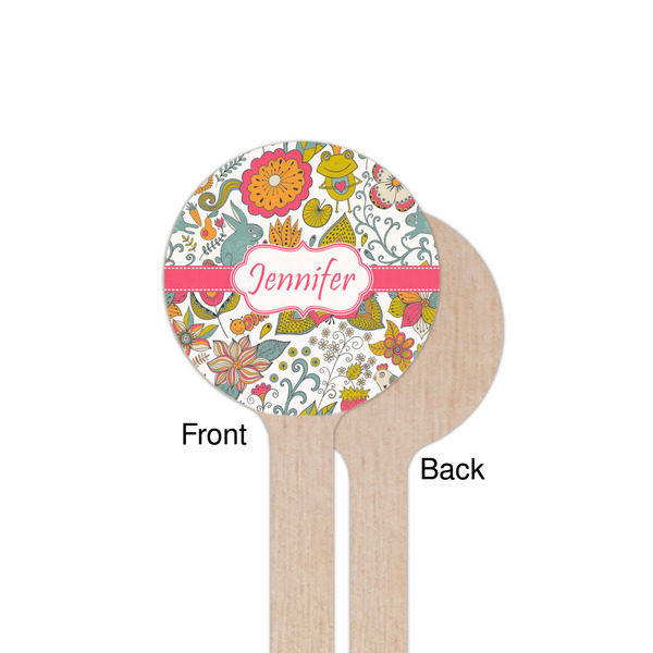 Wild Garden Wooden 7.5" Stir Stick - Round - Single Sided - Front & Back