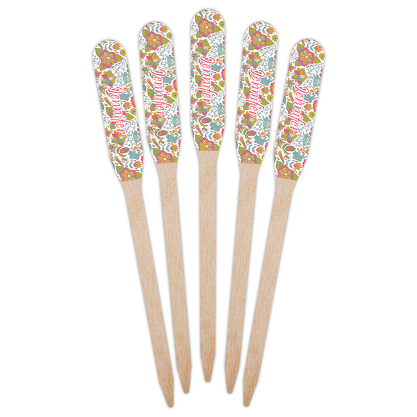 Wild Garden Wooden Food Pick - Paddle - Fan View