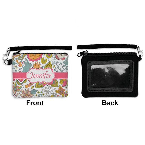 Wild Garden Wristlet ID Cases - Front & Back