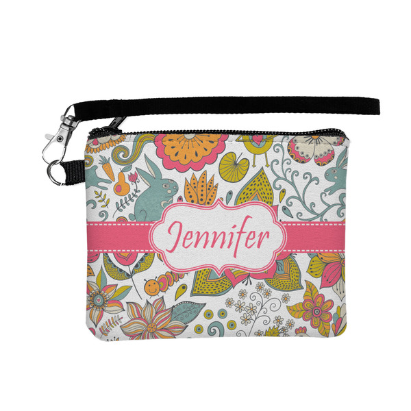Custom Wild Garden Wristlet ID Case w/ Name or Text