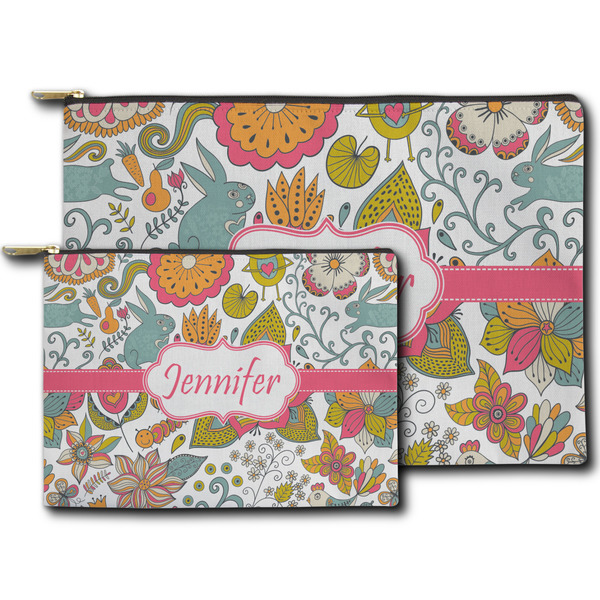 Wild Garden Zippered Pouches - Size Comparison