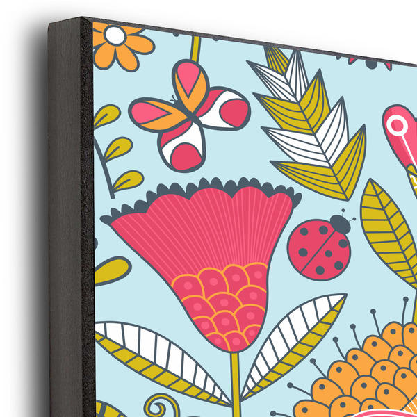 Wild Flowers 11x14 Wood Print - Closeup