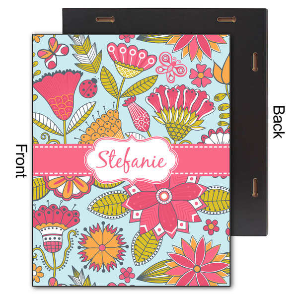 Wild Flowers 11x14 Wood Print - Front & Back View