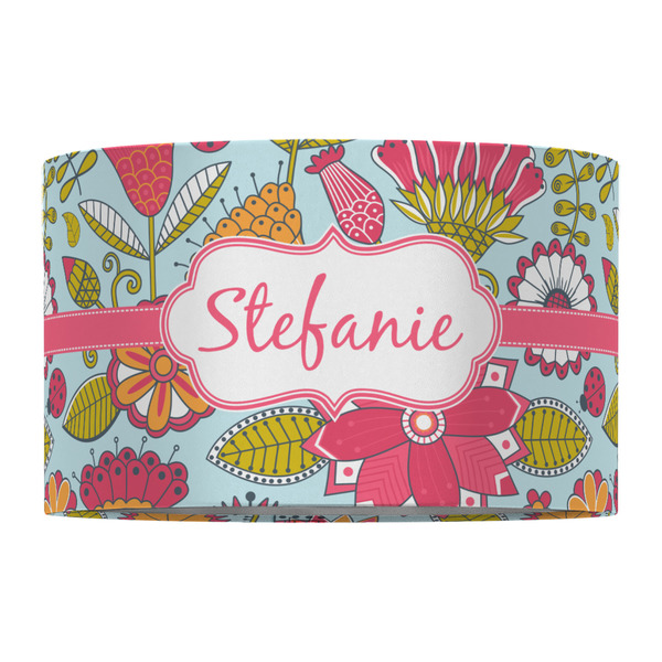 Wild Flowers 12" Drum Lampshade - FRONT (Fabric)