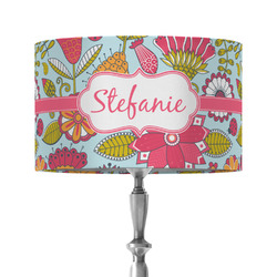 Wild Flowers 12" Drum Lamp Shade - Fabric (Personalized)