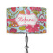 Wild Flowers 12" Drum Lampshade - ON STAND (Fabric)