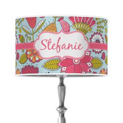Wild Flowers 12" Drum Lamp Shade - Poly-film (Personalized)