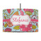 Wild Flowers 12" Drum Pendant Lamp - Fabric (Personalized)