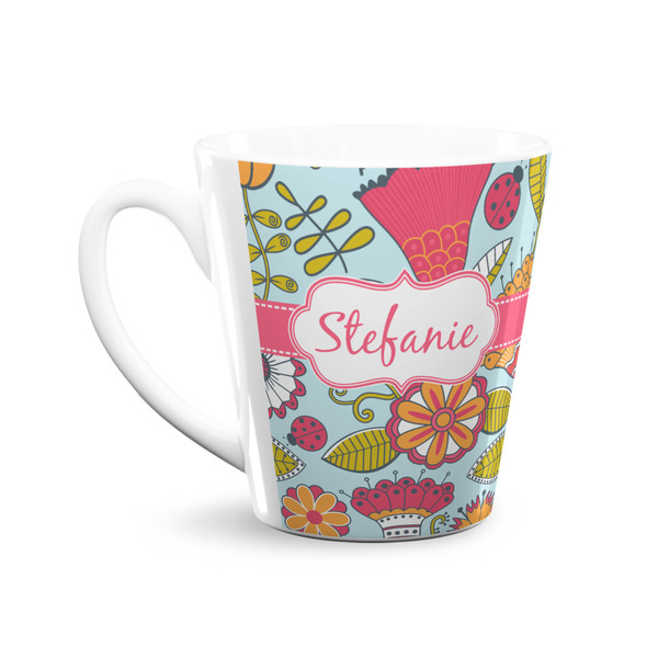 Wild Flowers 12 Oz Latte Mug - Front