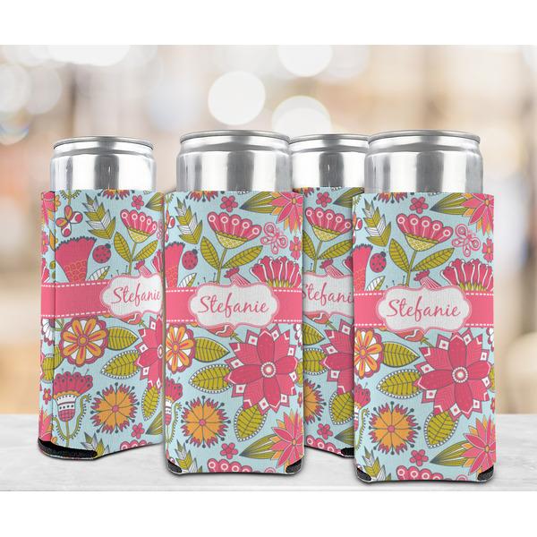 Wild Flowers 12oz Tall Can Sleeve - Set of 4 - LIFESTYLE