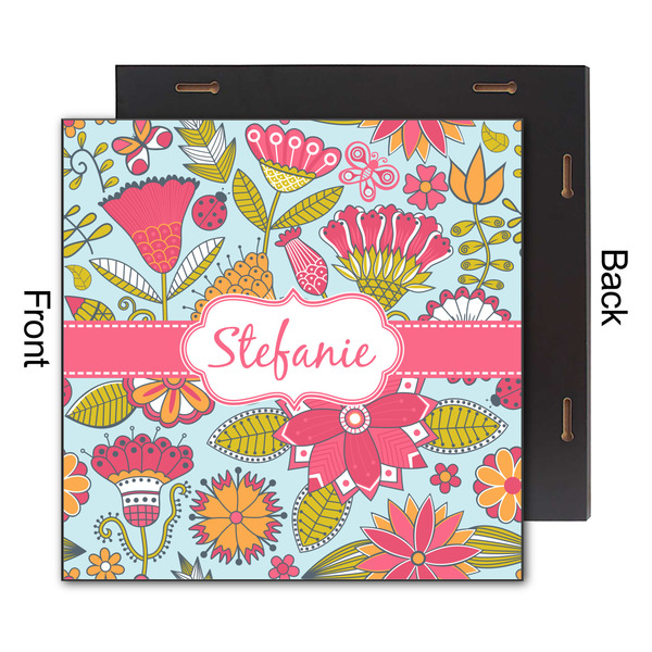 Wild Flowers 12x12 Wood Print - Front & Back View