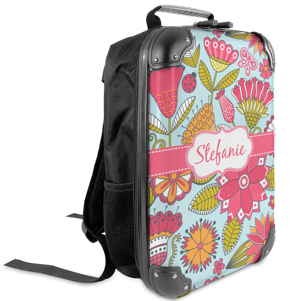 Custom Wild Flowers Kids Hard Shell Backpack (Personalized)