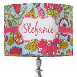 Wild Flowers 16" Drum Lamp Shade - Fabric (Personalized)